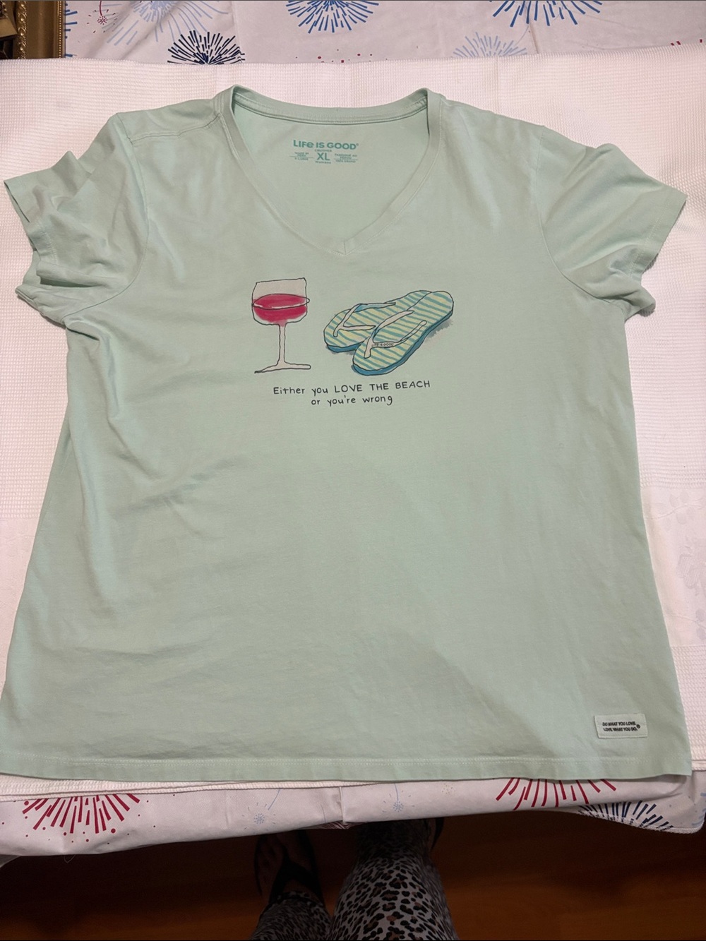 LIFE IS GOOD CRUSHER T SHIRT BEACH THEMED